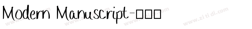 Modern Manuscript字体转换